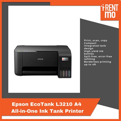 Epson EcoTank L3210 A4 All-in-One Ink Tank Printer - iRentMo