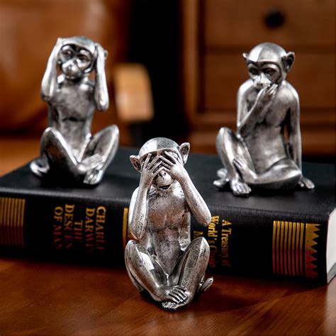 Buy 3 wise monkeys statue - hear no evil see no evil speak no evil ...