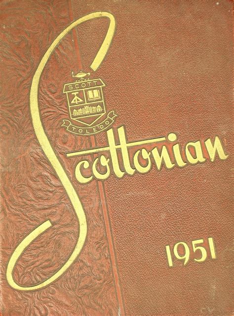 1951 yearbook from Scott High School from Toledo, Ohio for sale