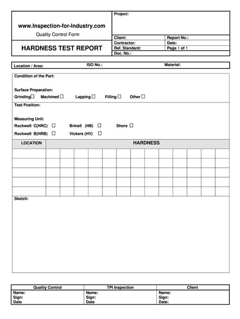 Rockwell Hardness Test Lab Report