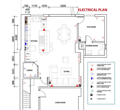 Electrical Plans for an Open Plan Layout | Houzz UK in 2023 ...