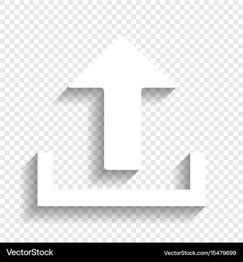 Upload sign white icon Royalty Free Vector Image