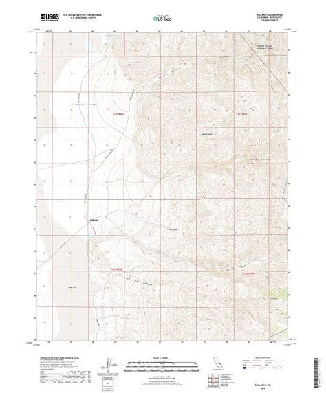 MyTopo Ballarat, California USGS Quad Topo Map