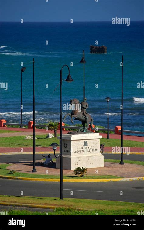 General Gregorio Luperon horse statue on the Malecon of Puerto Plata ...