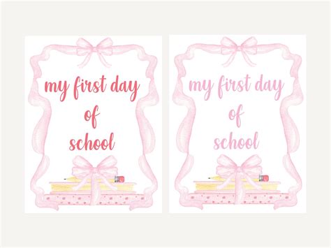 Printable First Day of School Banner My First Day of School - Etsy