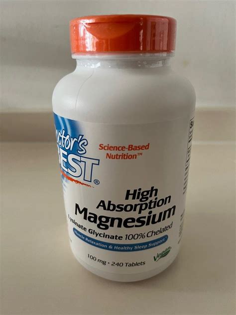 Doctor’s best magnesium tablets, Health & Nutrition, Health Supplements ...