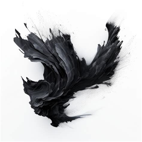 Premium AI Image | Abstract Black Photoshop Brush on Plain White Background