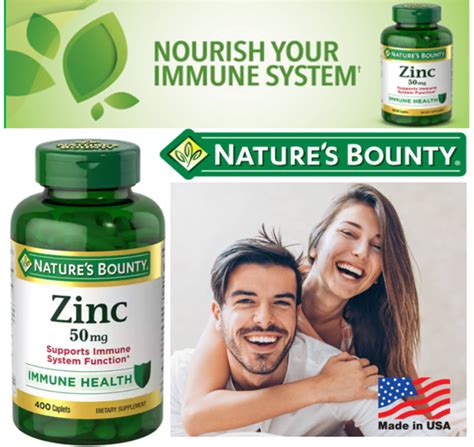 Nature's Bounty Zinc 50mg ขนาดใหญ่ 400 เม็ด ซิงค์ ขนาดครอบครัว | Lazada ...