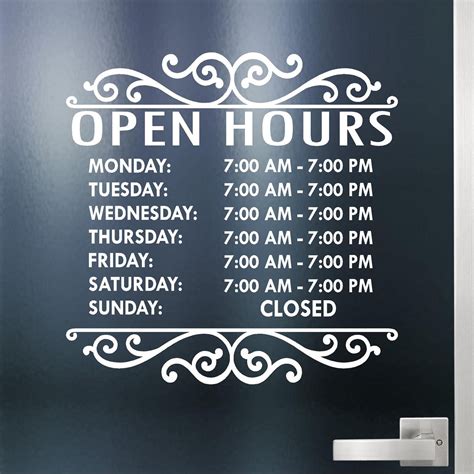 Custom Business Hours Sign. Open - Closed Sign – Jeyfel