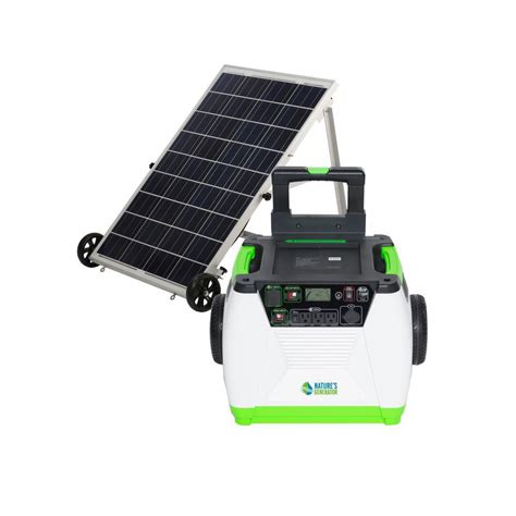 GENEX SOLUTIONS 1800-Watt Solar Powered Portable Generator with ...