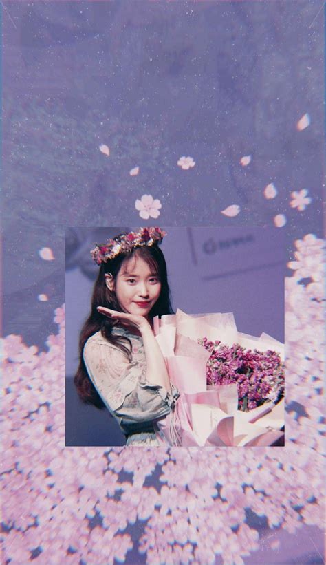 iu adorable purple uaena wallpaper lockscreen aesthetic Lee ji eun ...