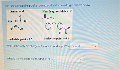 Solved The isoelectric point, pl, of an amino acid and a new | Chegg.com