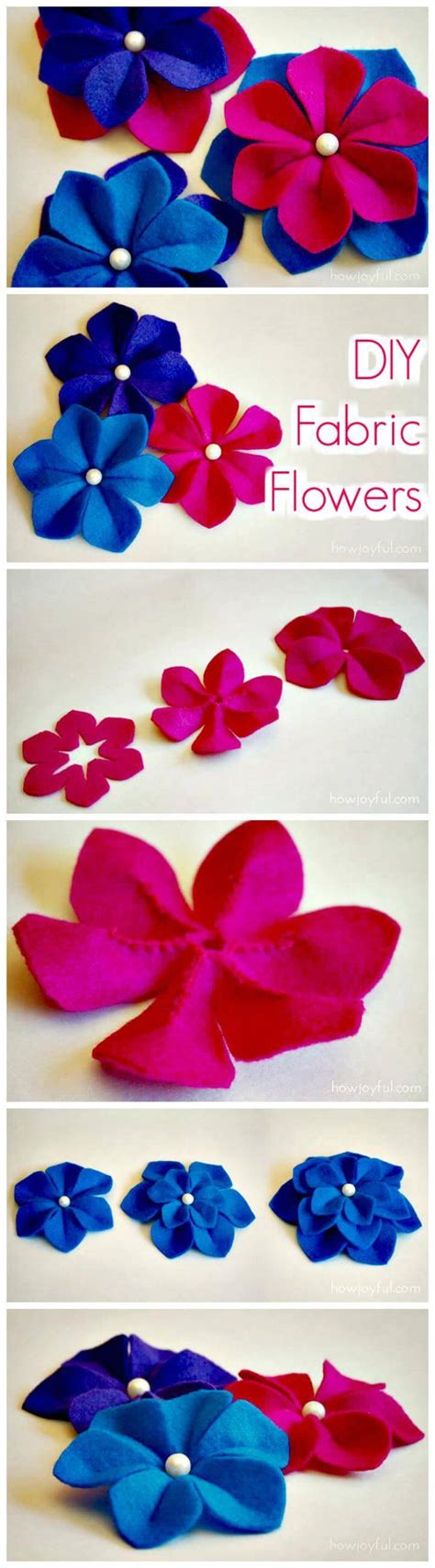 50 Easy Fabric Flowers Tutorial - Make Your Own Fabric Flowers - DIY Crafts