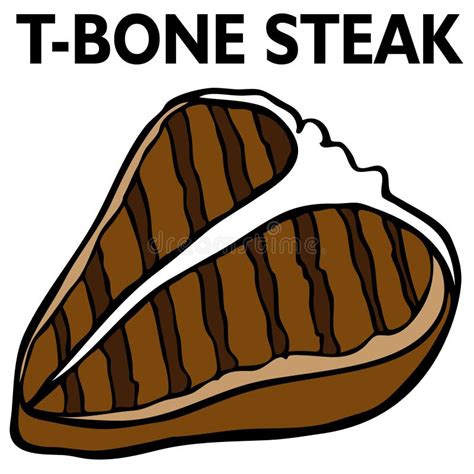 T-Bone Steak stock vector. Image of bone, black, doodle - 16671343