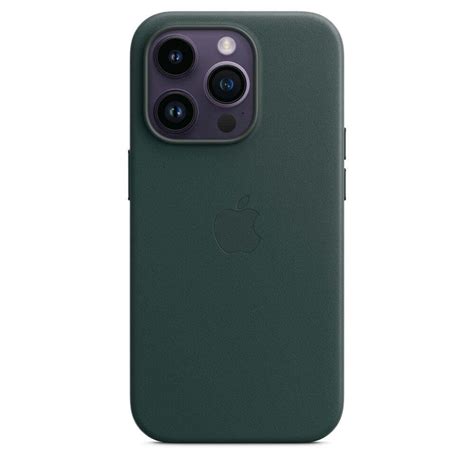 apple iphone 14 pro leather case with magsafe-forest green – 971nerds Store