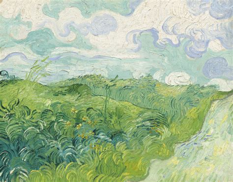 1024x768 resolution | grassfield and clouds painting, Vincent van Gogh ...