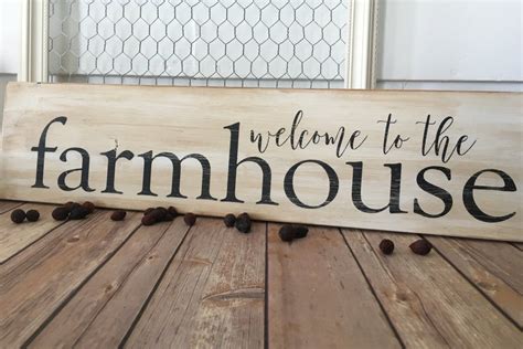 Farmhouse Decor Welcome to the Farmhouse Wooden Sign Home | Etsy