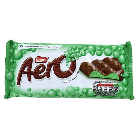 Nestle Aero Bar - Mint - 3.17oz (90g) | Mint chocolate, Chocolate candy ...