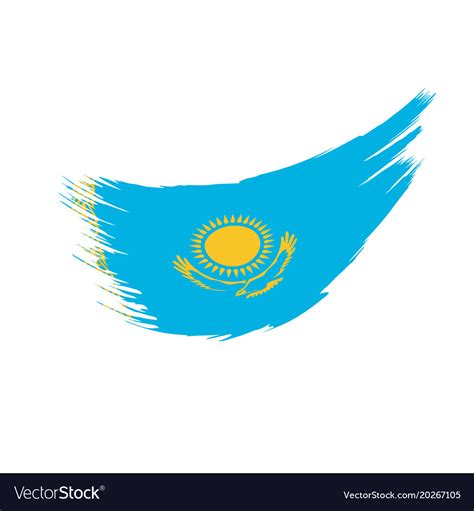 Kazakhstan flag Royalty Free Vector Image - VectorStock