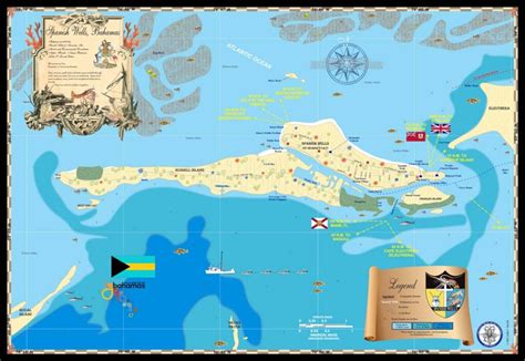 Spanish Wells Map - Island Map Store