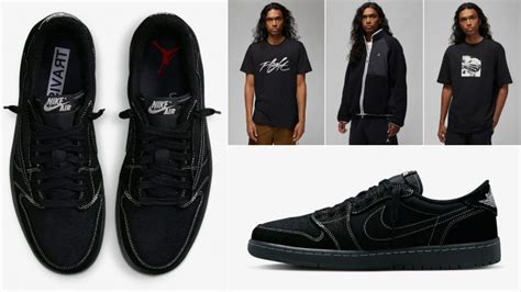 Travis Scott Air Jordan 1 Low Black Phantom Outfits | SneakerFits.com