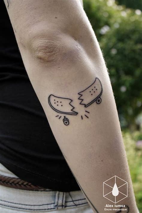 Minimalist Skateboard Tattoo