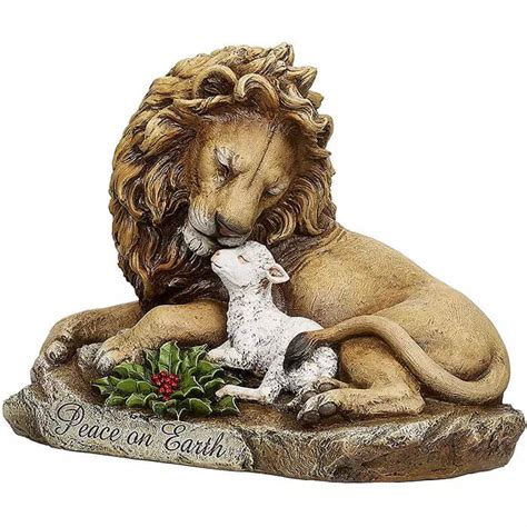 Hot Sale Fiberglass Lion And Lamb Statue - SevenTreeSculpture