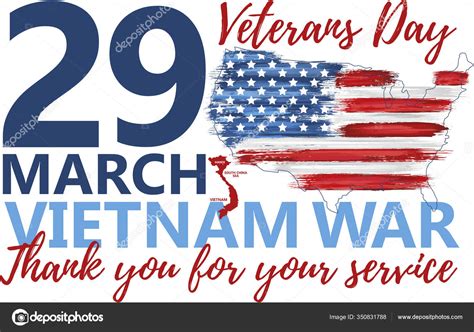 National Vietnam War Veterans Day Celebrated 29Th March Usa Banner ...