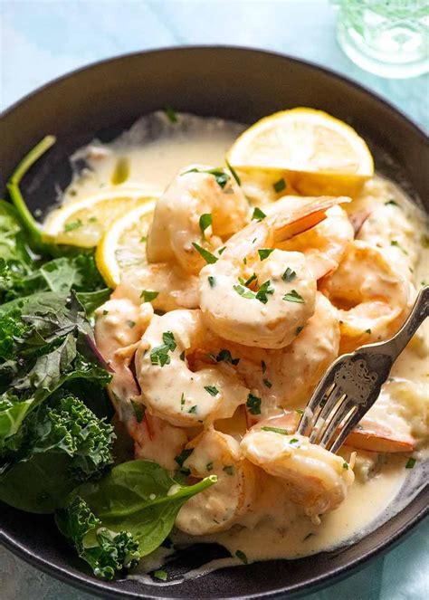 Creamy Garlic Prawns (Shrimp) | RecipeTin Eats