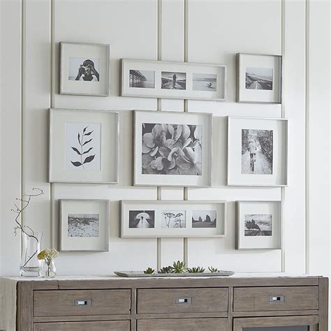 Brushed Silver Picture Frame Gallery, Set of 9 + Reviews | Crate ...