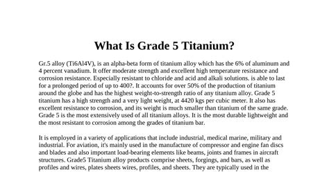 What Is Grade 5 Titanium---.pdf | DocDroid