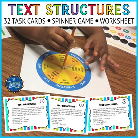 Text Structures Task Cards and Game | Made By Teachers