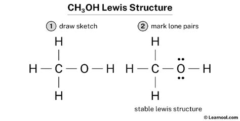 CH3OH Lewis structure - Learnool