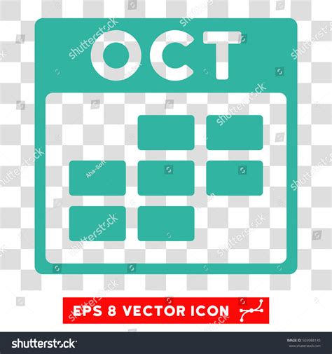 Vector October Calendar Grid Eps Vector Stock Vector (Royalty Free ...