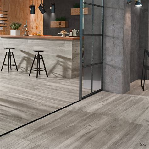 Grove Wood Effect Grey Porcelain Tiles - UK Tile Sales