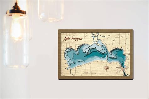 Lake Poygan map, Wisconsin – Multilayer Map Digital Files – PDF, Svg ...