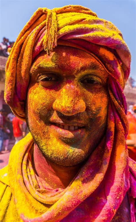 Mathura holi festival editorial stock image. Image of craziness - 175007074