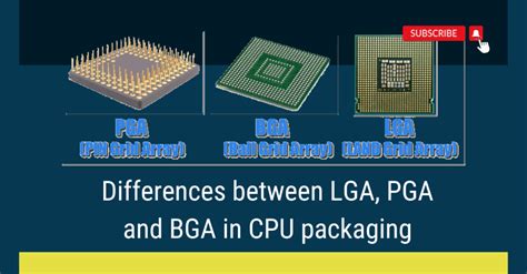 Differences between LGA, PGA, and BGA in CPU packaging