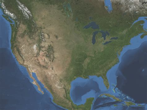 United States Satellite Map | Draw A Topographic Map