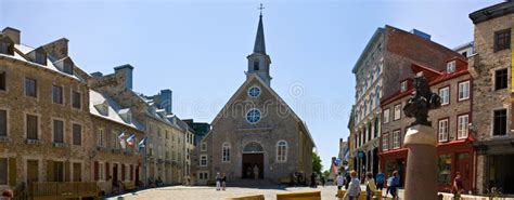 Place royale, Quebec City editorial stock photo. Image of snow - 20597028