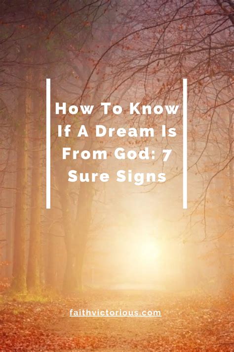 How To Know If A Dream Is From God: 7 Sure Signs - Faith Victorious