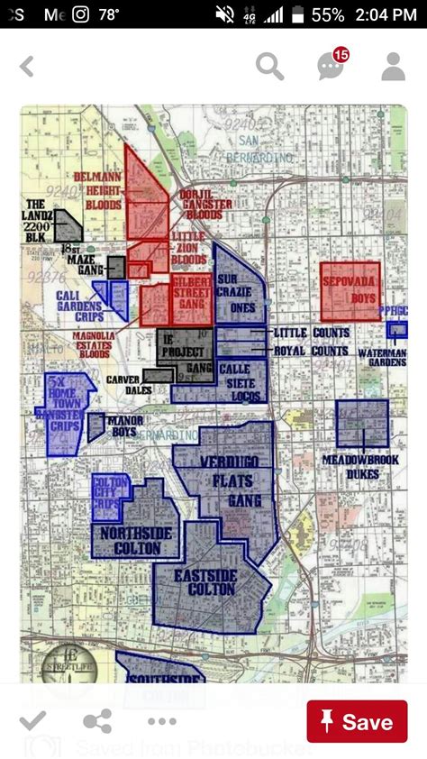 Compton Gang Territory Map