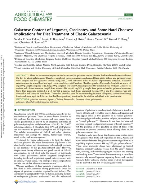 Galactosemia Diet