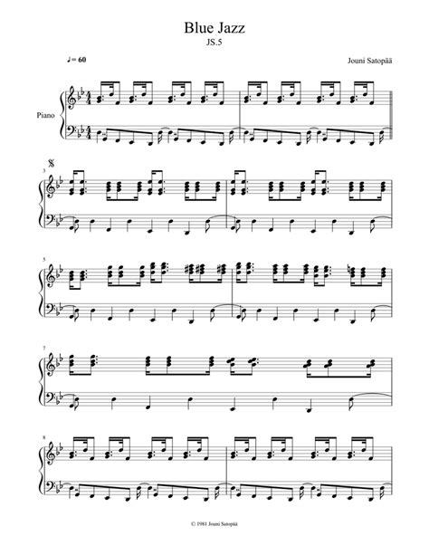 Blue Jazz Sheet music for Piano (Solo) | Musescore.com