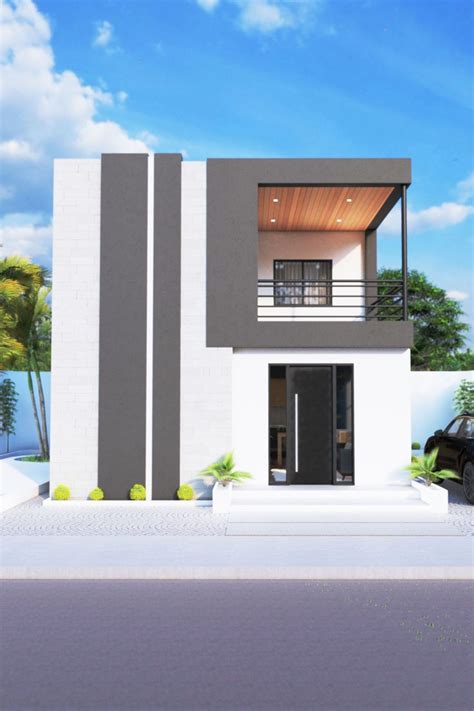 7x7 Meters Small House Design - Modern 2 Story House | Small house ...