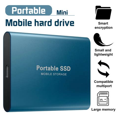 EIMELI 128GB Portable SSD USB 3.1 External Solid State Disk Type-C ...