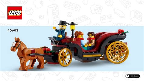 LEGO instructions - Seasonal - 40603 - Wintertime Carriage Ride - YouTube