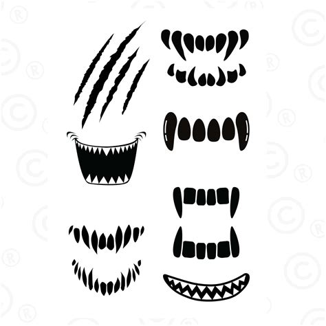 Monster Teeth Clipart