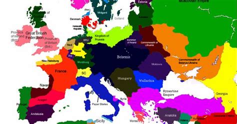 Map Of Europe 1776