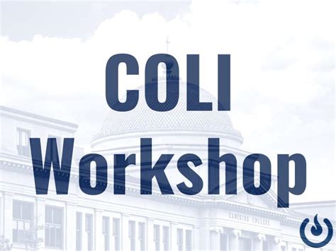 COLI Workshops | The Dome